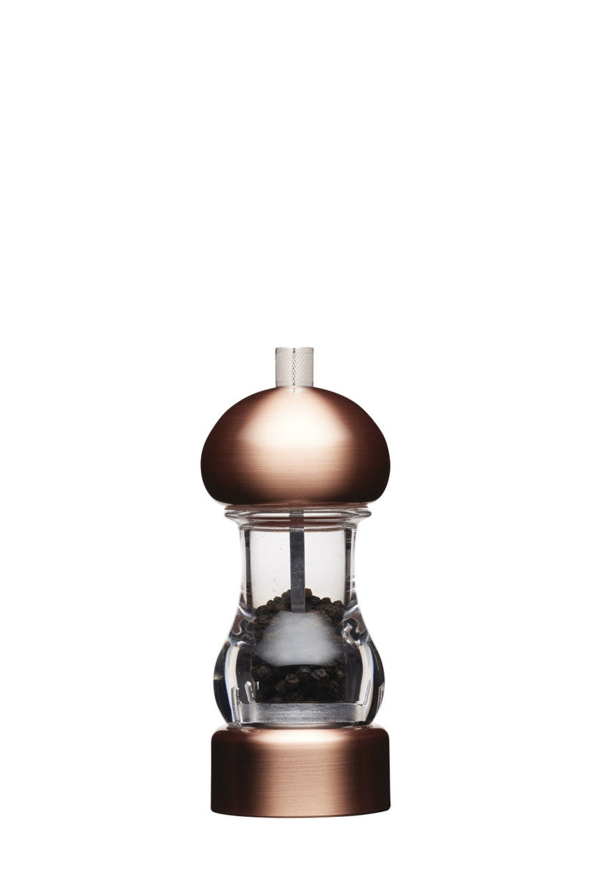 KitchenCraft MasterClass 14.5cm Copper Effect Filled Capstan Pepper Mill