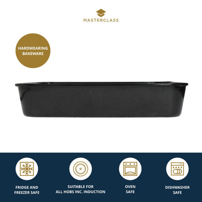 MasterClass Vitreous Enamel Roasting Pan, 40 x 28 x 7.5 cm