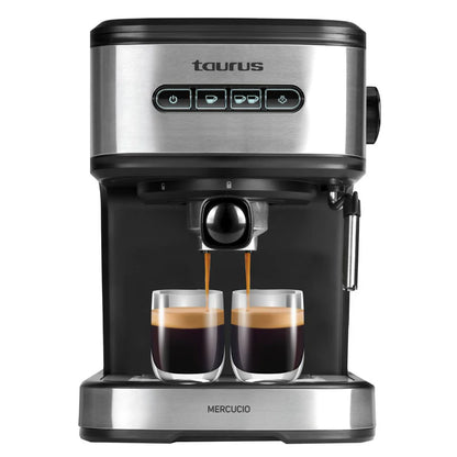 TAURUS EXPRESSO COFFEE MAKER 850W 2CUPS STAINLESS STEEL