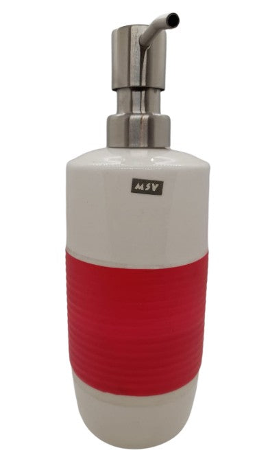 Msv Ceramic Moorea Soap Dispenser Pink 141155 - Home & Beyond