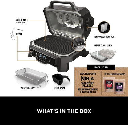Ninja Woodfire Pro XL Electric BBQ Grill & Smoker