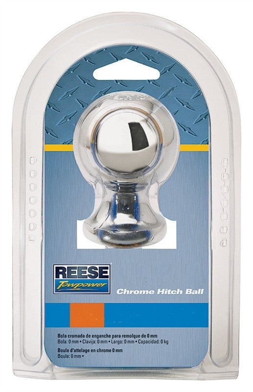 Reese Towpower Hitch Ball 2 In Dia Ball, 3/4 In Dia Shank, 3500 Lb Gross Towing, Steel