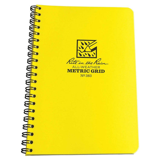 Rite in the Rain All-Weather Notebook, Side Spiral, Yellow, 4-5/8 x 7-In