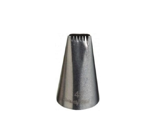 KitchenCraft Sweetly Does It Stainless Steel Small Icing Nozzle Basketweave 18mm/9mm, Blister Packed, Silver SDINOZSML07