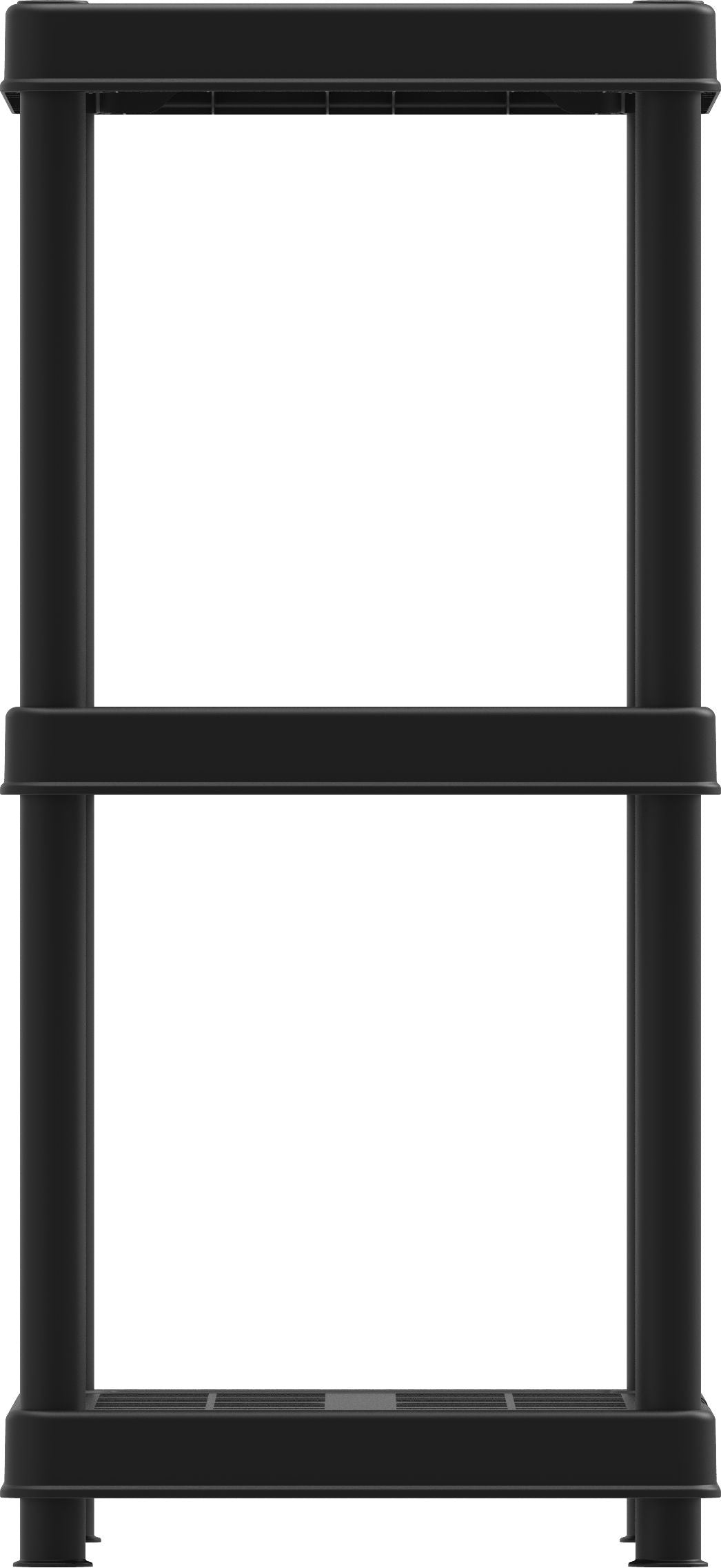 Duramax Plastic 3 Tier Shelving Rack Black 90X45X98 CM