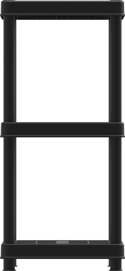 Duramax Plastic 3 Tier Shelving Rack Black 90X45X98 CM