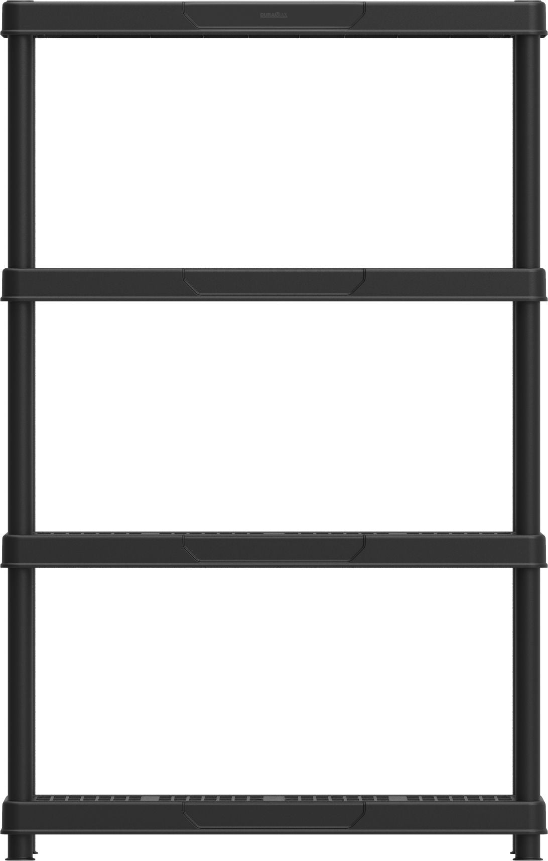 Duramax Plastic 4 Tier Shelving Rack Black 90X45X141 CM