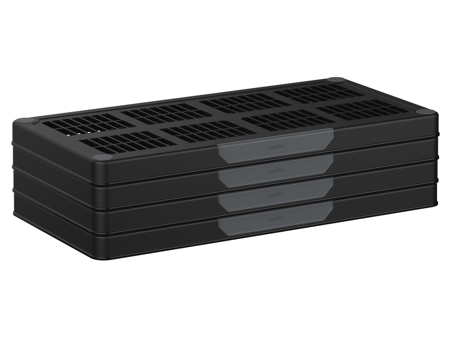 Duramax Plastic 4 Tier Shelving Rack Black 90X45X141 CM