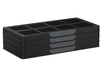 Duramax Plastic 4 Tier Shelving Rack Black 90X45X141 CM