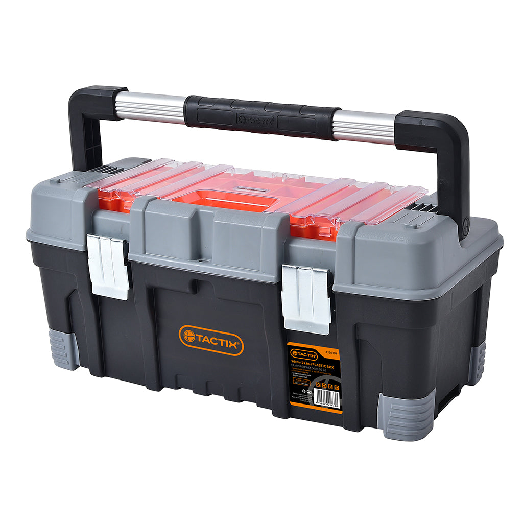 Tactix Tool Box With Organiser  56cm