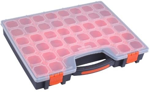 Tactix Tool Thin Organizer for Screws, 16-Inch, Black/Orange