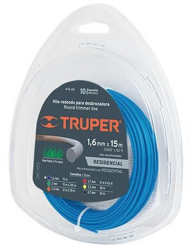 Truper Trimmer line 1.6mm x 15M Round TR17605