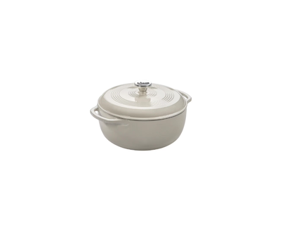 LODGE 7.38Lt White Enameled Cast Iron Dutch Oven - EC7D13