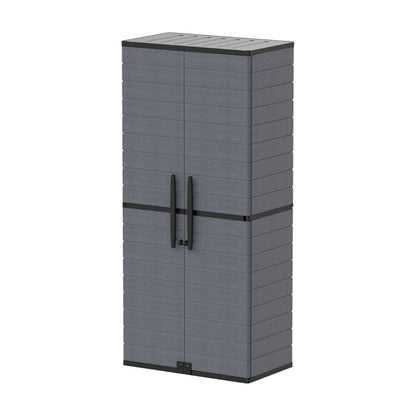 Duramax Cedargrain Tall Plastic Vertical Storage Cabinet Grey 81LX47WX178H CM