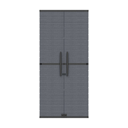Duramax Cedargrain Tall Plastic Vertical Storage Cabinet Grey 81LX47WX178H CM