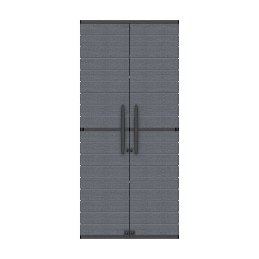 Duramax Cedargrain Tall Plastic Vertical Storage Cabinet Grey 81LX47WX178H CM