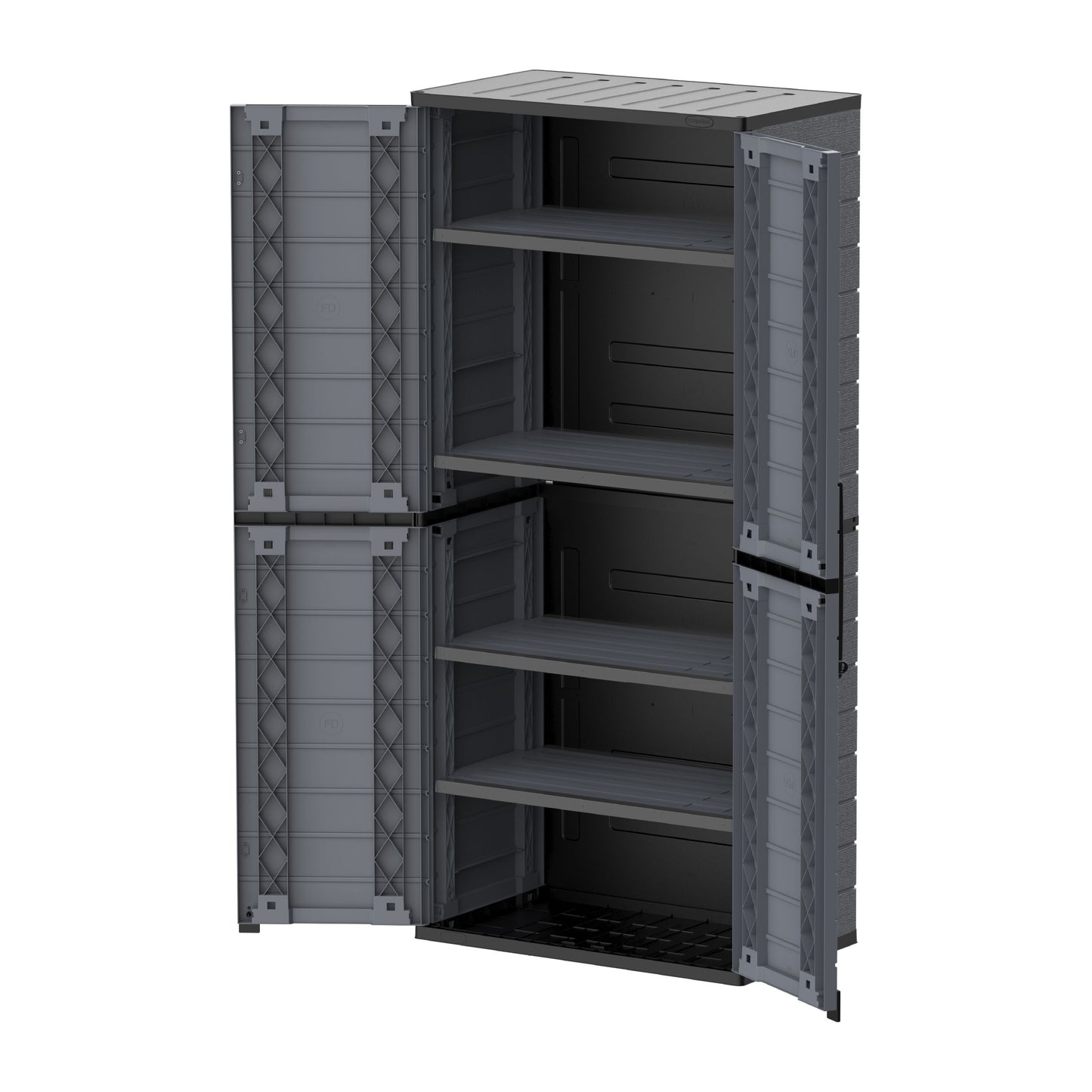 Duramax Cedargrain Tall Plastic Vertical Storage Cabinet Grey 81LX47WX178H CM