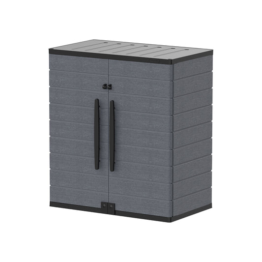 Duramax Cedargrain Short Plastic Vertical Storage Cabinet Grey 81LX47WX91H CM