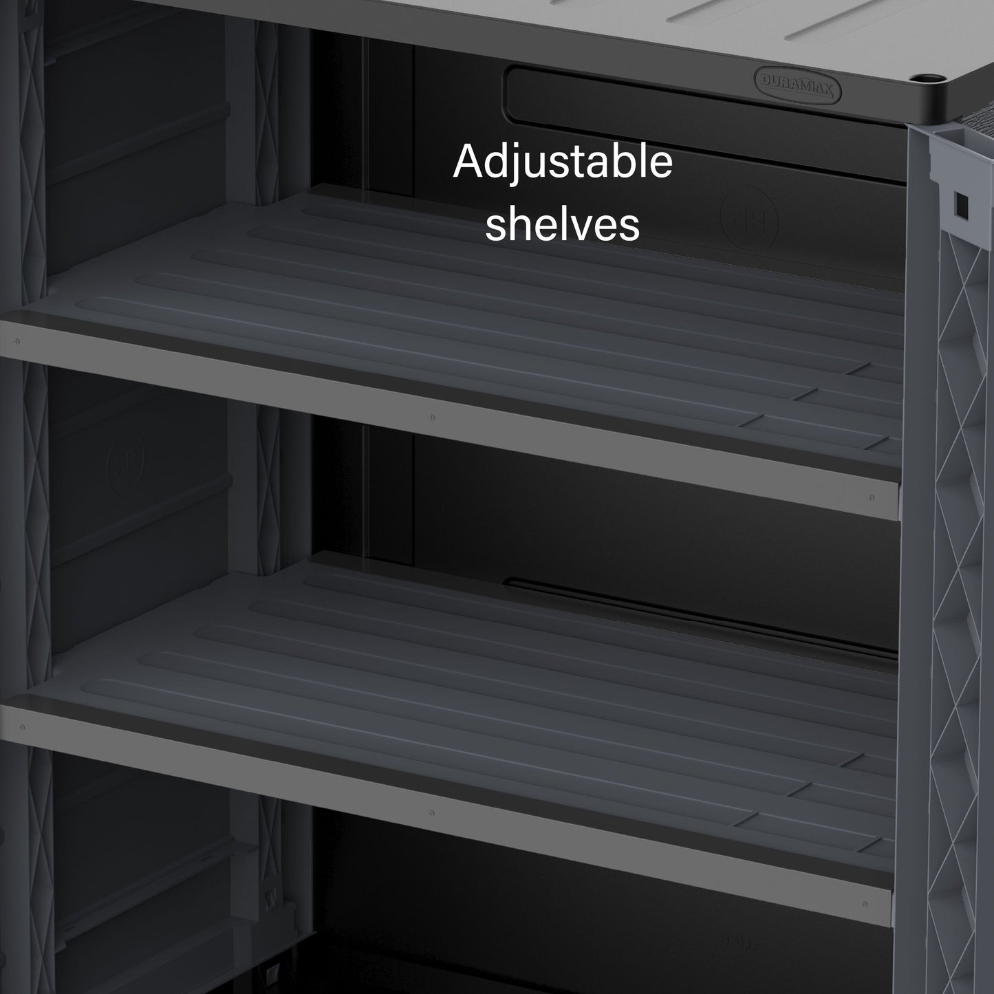Duramax Cedargrain Short Plastic Vertical Storage Cabinet Grey 81LX47WX91H CM