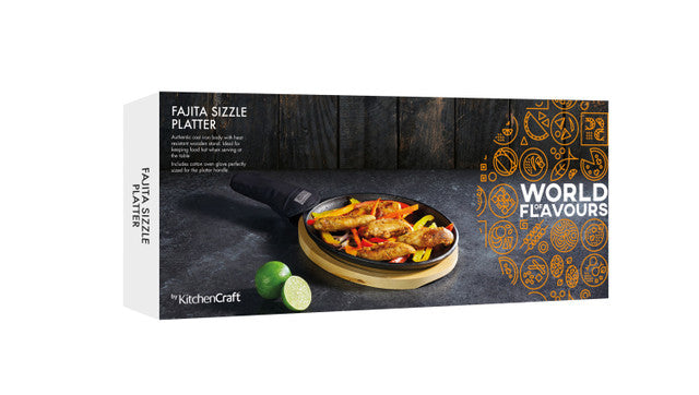 KitchenCraft World of Flavours Cast Iron Fajita Sizzler