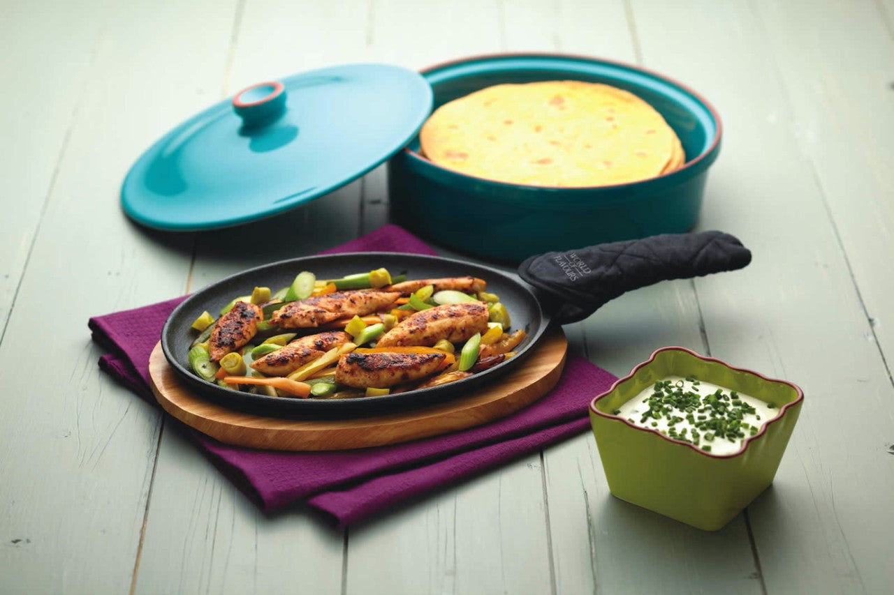 KitchenCraft World of Flavours Cast Iron Fajita Sizzler