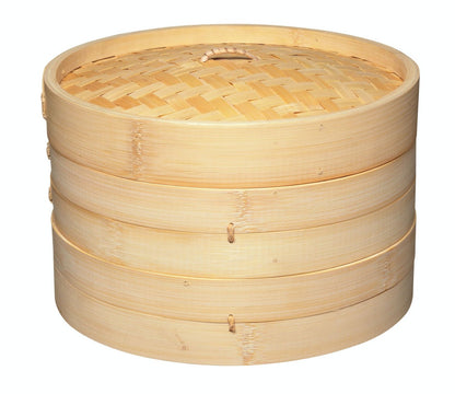 KitchenCraft World of Flavours Oriental Large Two Tier Bamboo Steamer