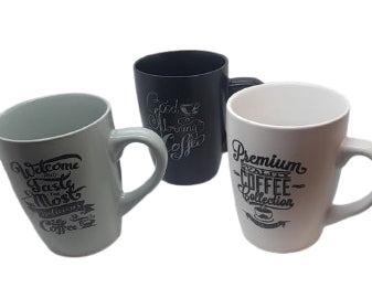 GEMITCO STONEWARE MUG 330ML ASS