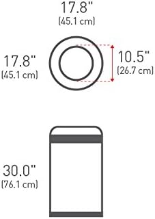 Simplehuman 80 Liter Bullet Open Top Trash Can Commercial Grade Heavy Gauge Brushed Stainless Steel