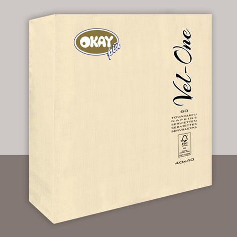 FAY VEL-ONE NAPKINS 40CM CREAM X60