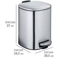 PEDAL BIN 5LT. "ALASSIO" MATT