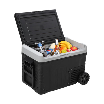 AQUALUX  Car Fridge 50L, Compressor, 12V & 220V, Temperature from -16 to +16, Black
