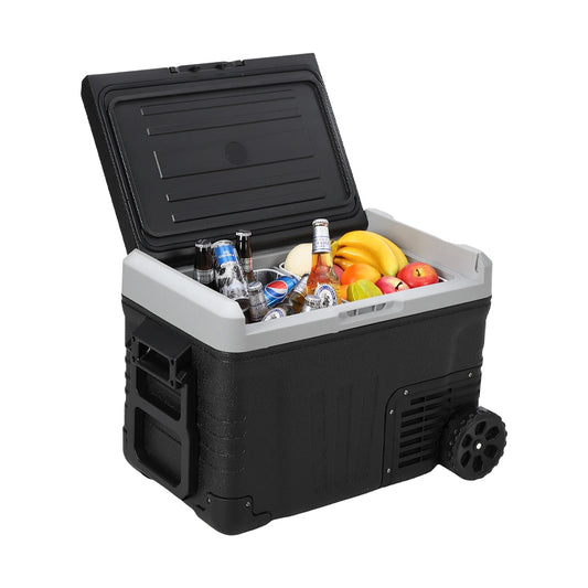 AQUALUX  Car Fridge 50L, Compressor, 12V & 220V, Temperature from -16 to +16, Black