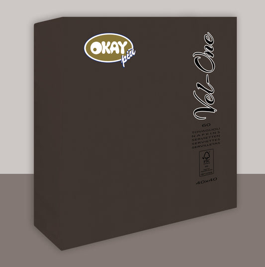 FAY VEL-ONE NAPKINS 40CM BLACK X60